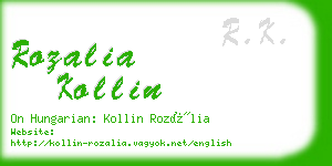 rozalia kollin business card